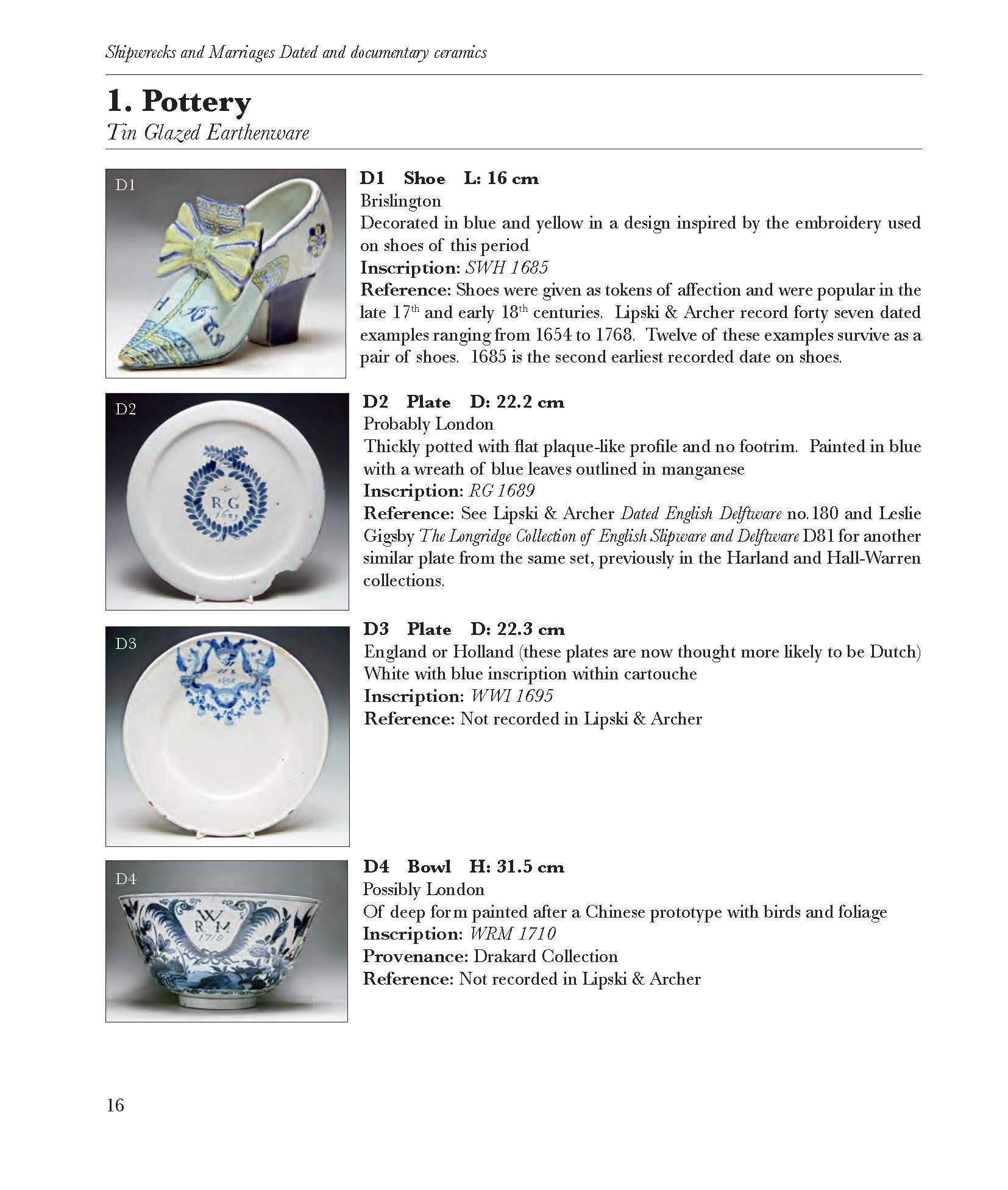 					View Shipwrecks and Marriages - Dated and Documentary Ceramics
				