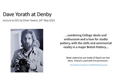 Oliver Towers - Dave Yorath at Denby